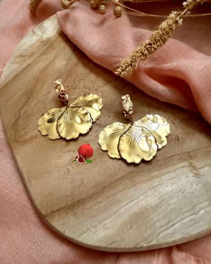 Boucles d'oreilles fleuries en acier inoxydable